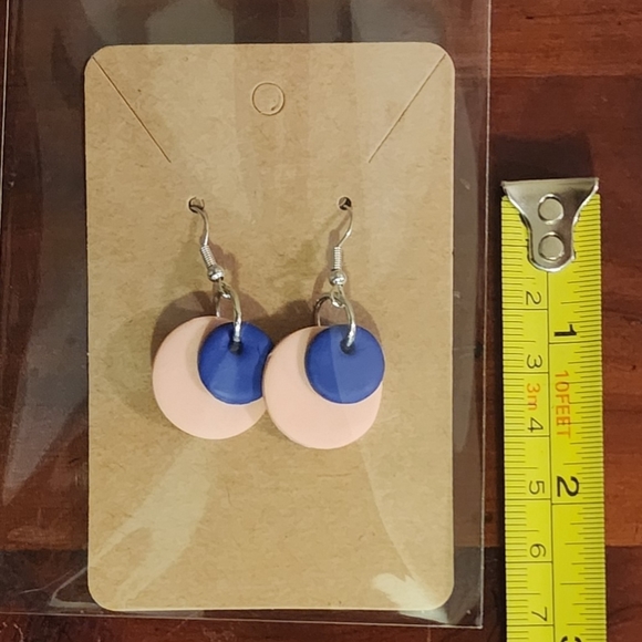 Free w/ Purchase Peach and Blue Clay Earrings - Picture 4 of 4